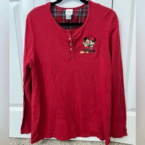 The Disney Store Mickey & Minnie Christmas long sleeve women’s sz XL 100% cotton